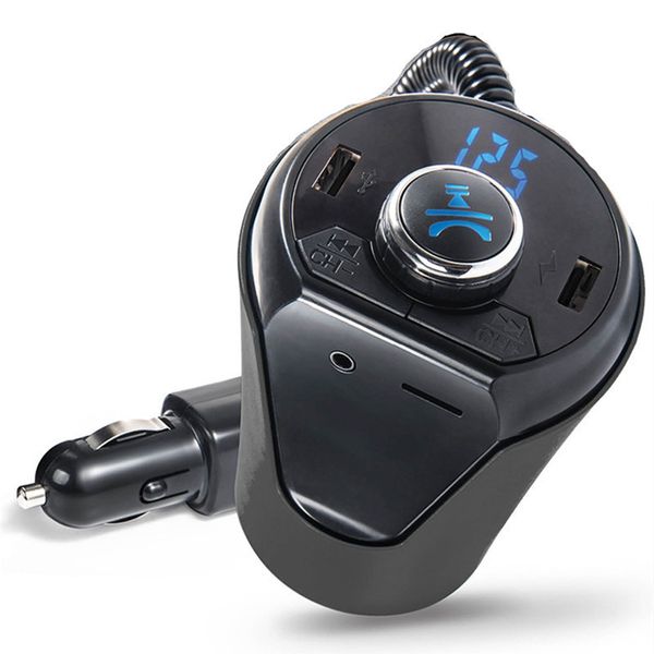 

car charger multifunctional cup phone holder cigarette lighter sockets with 2 usb ports voltage display power adapter