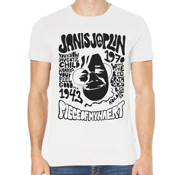 

janis joplin rock t-shirt men white or gray 1-b c-054 sport hooded sweatshirt hoodie