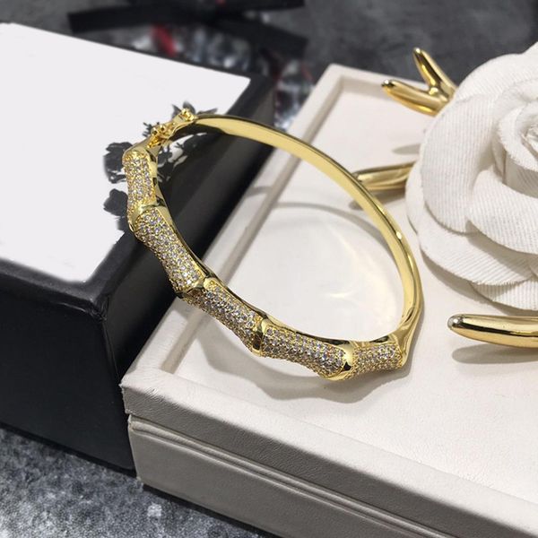 

new style designer jewelry luxury women bamboo bracelet diamond bracelets woman wedding engagement fine jewelry nail bracelet, Black