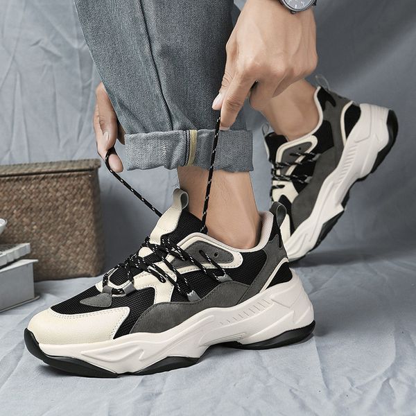 

random non-slip walking new casual shoes breathing mesh shoes, Black;brown