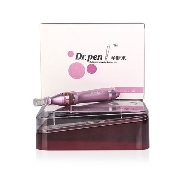 

dr. pen ultima m7 with 2 pcs needles micro needling machine derma pen microneedle therapy cartridges needles skin care tool perf