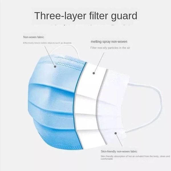 

3-layer civil disposable non-woven 50 daily protective mask vurow