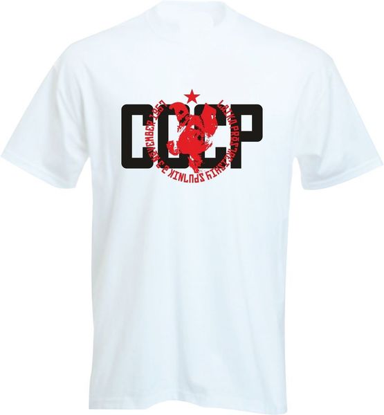 

спорт новая мода мужчин с коротким рукавом футболки мужчины anniversary 1957 космонавт ссср россия sputnik 2 лайка space dog рубашки пиво фу