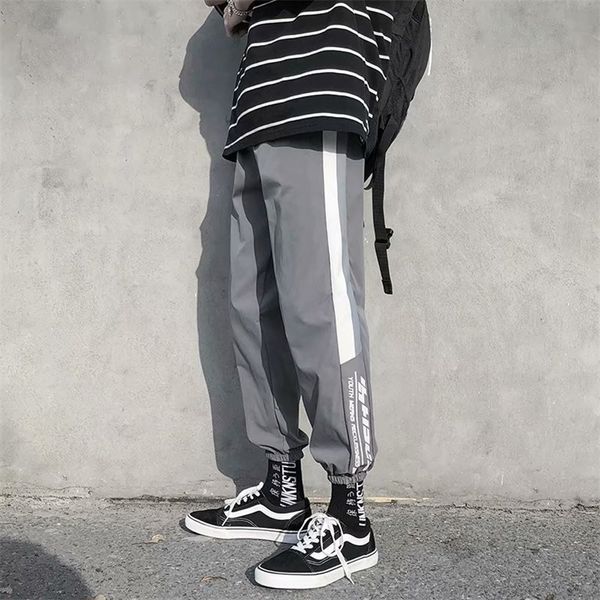 Новый хип-хоп Streetwear Мужская сращивание Joggers Брюки мода повседневные грузовые брюки брюки брюки Gareman Pant Men Student Discount 201110