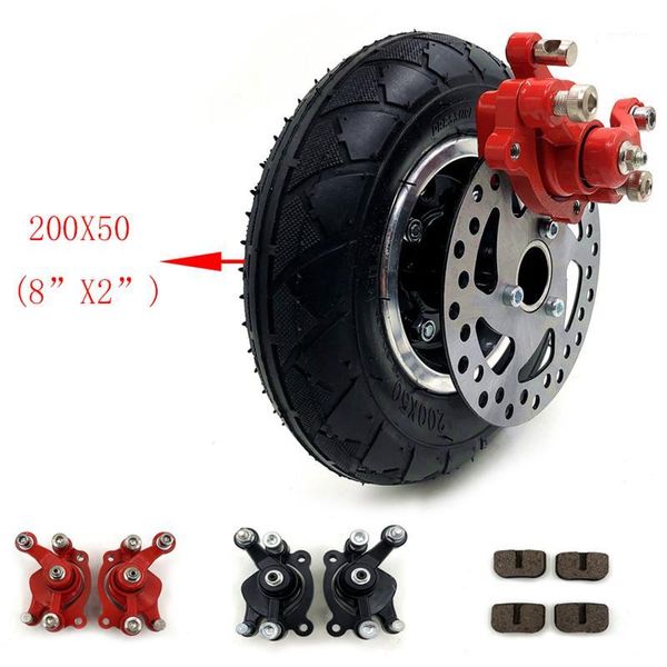 

new 8" electric scooter tyre with wheel hub with brake disc 200x50 inflation tyre&inner tube electric vehicle aluminium tire1