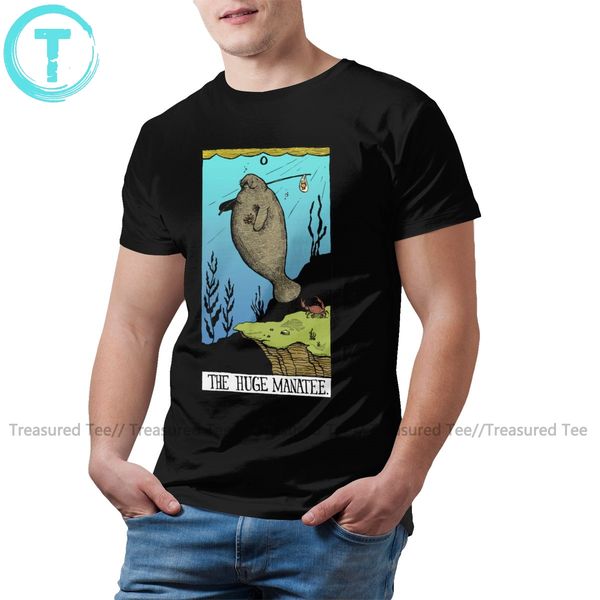 

aquatic huge manatee dark mens classic print short sleeve 100 cotton big size hoodie designers t shirts sweatshirt