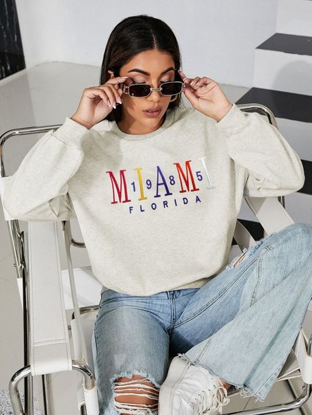 

letter embroidery marled knit drop shoulder pullover a3yr#, White;black