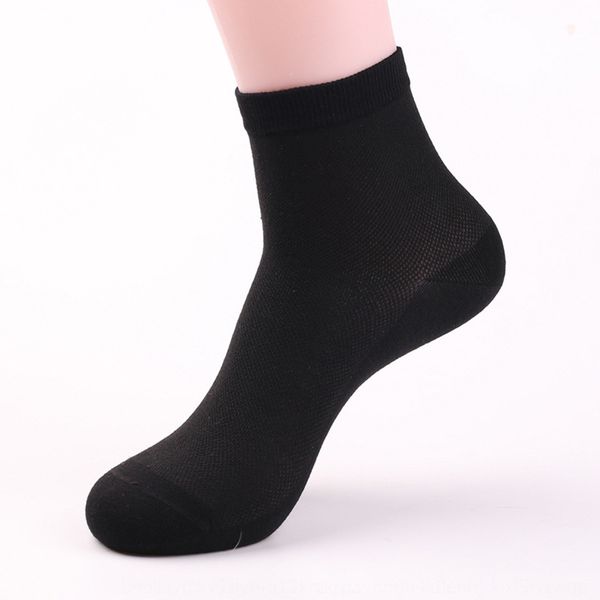 

new men's medium hose mesh breathable and socks sweat absorption business versatile cotton men's socks oyk5p, Black