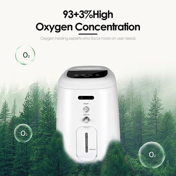 

auporo 1-7l/min adjustable oxygene concentrator machine portable oxygen making machine air purifier for home with hepa filter