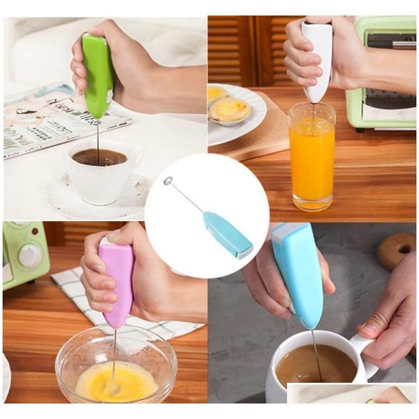

in stock handheld stainless steel coffee milk frother foamer drink electric whisk mixer battery operated kitch jllefe homeindustry