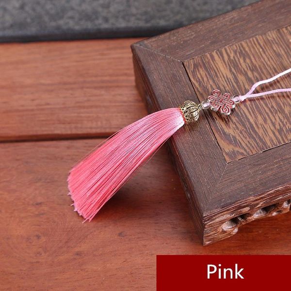 

5pcs metal caps fringe trim bookmark silk tassels diy curtain clothes bag craft supplies classical style tassel pendant 17cm h jllqxe
