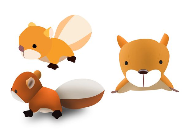 

5 inch animal dolls cute squirrel plush toy backpack pendant 3 colors available 2020 selling gift of the baby