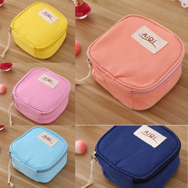 

sy4hy small zipper mini sanitary package m towel cotton storage square bag large capacity napkin sanitary napkin portable napkinaunt towel s