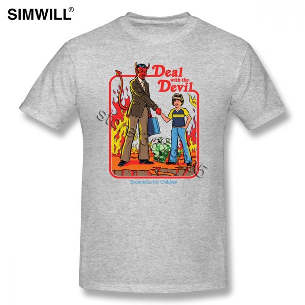 

sport printing homme deal with the devil shirt short sleeves crew neck tee couple soft cotton streetwear summer tee shirts plus size