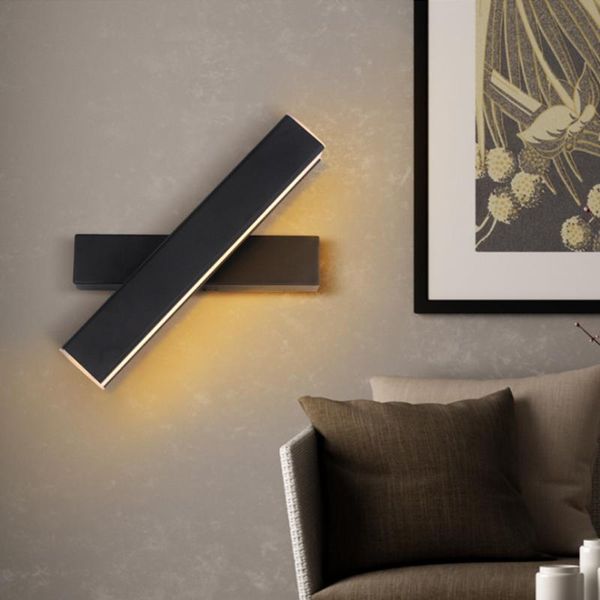 

rear modern creative bedroom bedside lamp, personality aluminum led living room wall light, 360 Â° rotate wall lamps