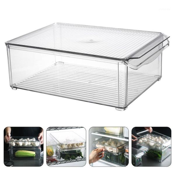

1pc fruit vegetable refrigeration case visible creative crisper (transparent)1