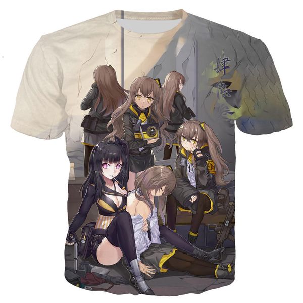 

new cool anime girl frontline 3d print shirts humor humor harajuku men clothing