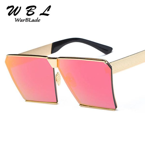 

warblade women sunglasses brand designer unique square oversize sun glasses shield uv400 womens vintage metal eyeglasses frames, White;black