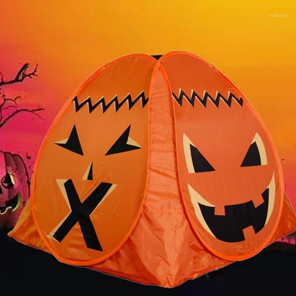 

tents and shelters outdoor camping hiking tent pumpkin face sunshade waterproof printed folding fishing hunting halloween play tents1