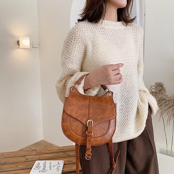 

retro women shoulder bag pu leather crossbody bags for women 2020 shoulder messenger bag lady small handbags