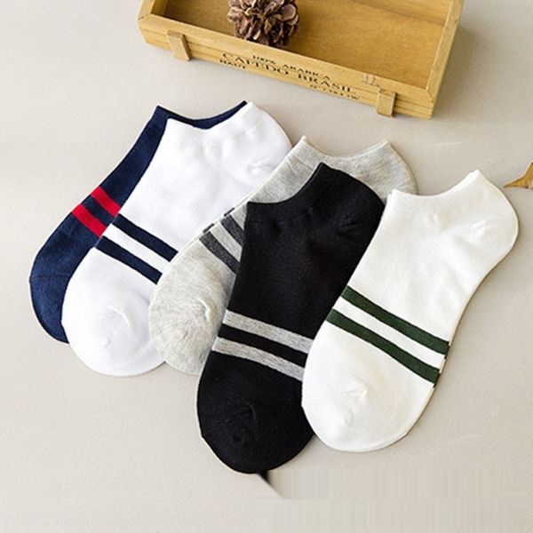 

knzd6 мужская хлопка в summertwo паре два бара полосатых искусств и мелкой лодка sockscotton мужских носков socksmouth чистой лодки носков f, Black