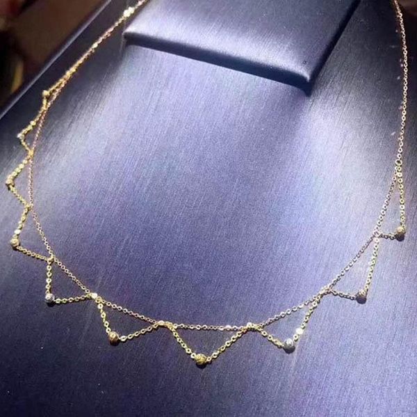 

jewelry 18k au750 gold necklace wedding gifts w-101 with a certificate, Silver