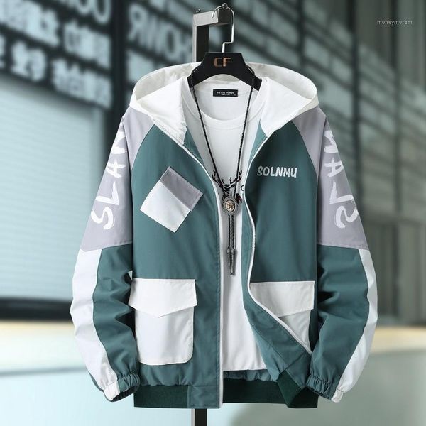 

men's jackets men's coat spring autumn 2021 korean version hooded casual jacket men fashion zipper outwear slim fit plus size1, Black;brown
