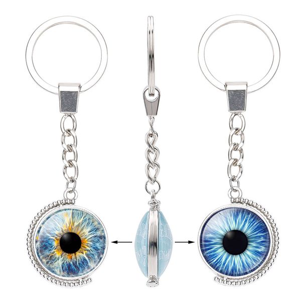 

new accessories devil's eye double side key chain lucky amulet gift, Silver