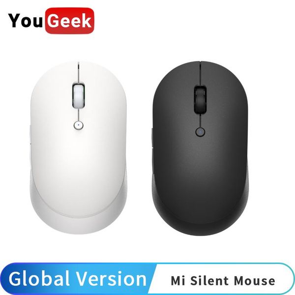 

global version mi dual-mode wireless mouse silent edition bluetooth usb connection side button mini game mouse for laptop