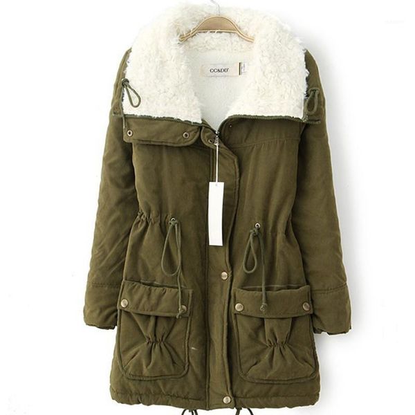 

winter women coat thick warm short plush fur collar women jacket fashion causal autumn cotton female parkas outwear jt350 301, Black;brown