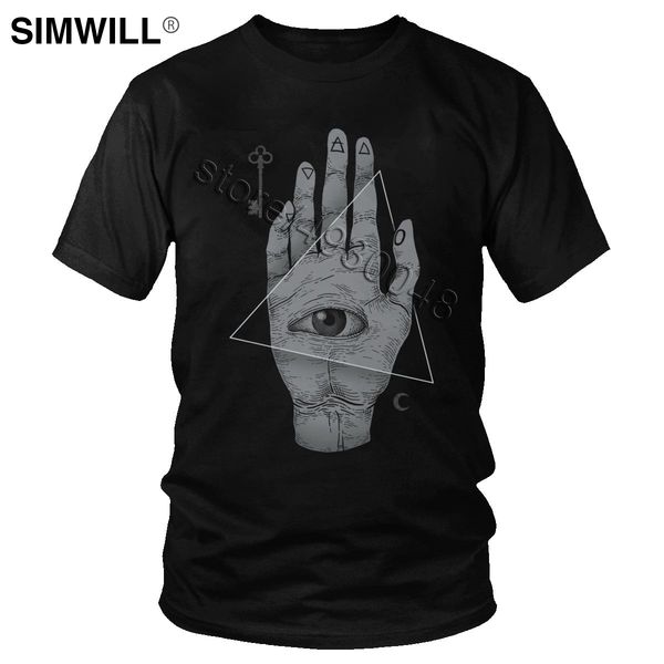 

vintage witch hand tees summer soft short sleeve devil eye fashion streetwear summer gift sport hooded sweatshirt hoodie men t shirt
