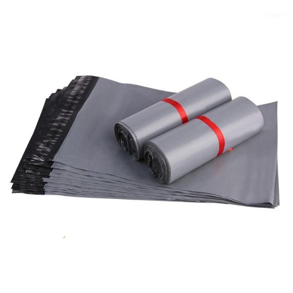 

250 pcs grey plastic courier mailing express bag self adhesive seal poly mailer mail package pouch for pack 2 size1