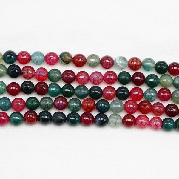 

1strand lot natural stone tourmaline agates bead round gem loose spacer beads for jewelry making findings diy bracelet wholesale h bbyqqg, Silver