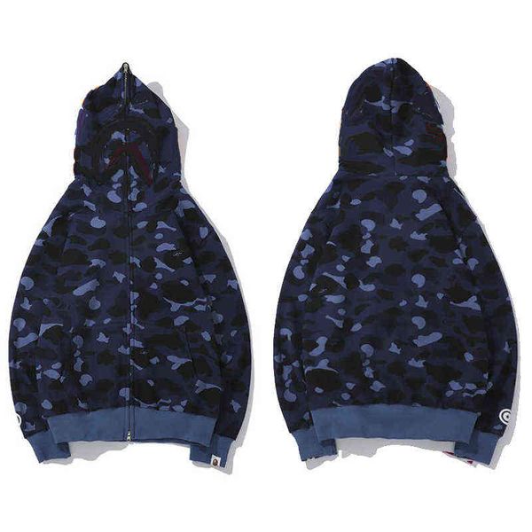 

men's hoodies shark pattern thin and thick style available long sleeve sweatshirts cotton natural color hip hop classic men with, Black