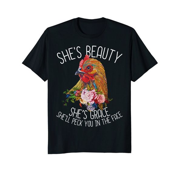 

she's beauty she' grace t shirt chicken farm t shirt summer customized tees cartoon character tee sport hooded sweatshirt hoodie