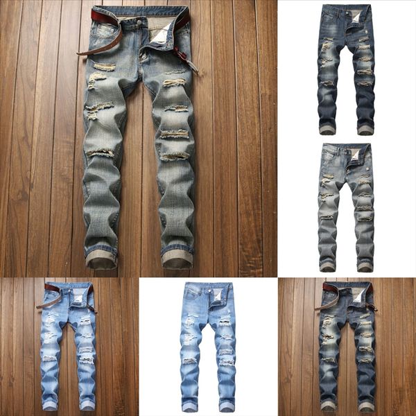 

v6mwz мужская уличная одежда урожай мода хип дыра коротким человек человек случайные джинсовые джинсы джинсы джинсы мужчины сломанные жан пр, Black