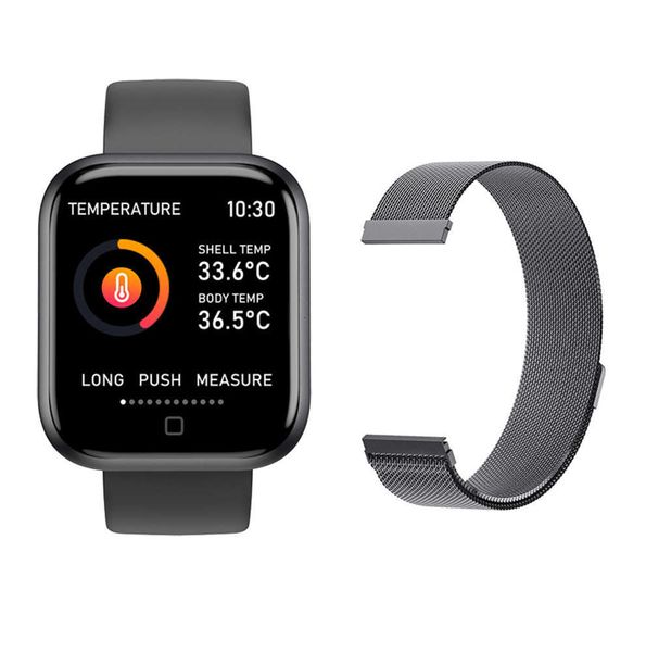 

t80 smart upgrade t80s body temperature bracelet silicone milan