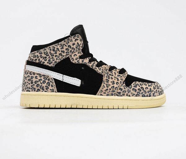 

2020 baby 1 i children's basketball shoes pine green game royal scottish obsidian chicago raised sneakers melody in color tie-dye child, Black;red