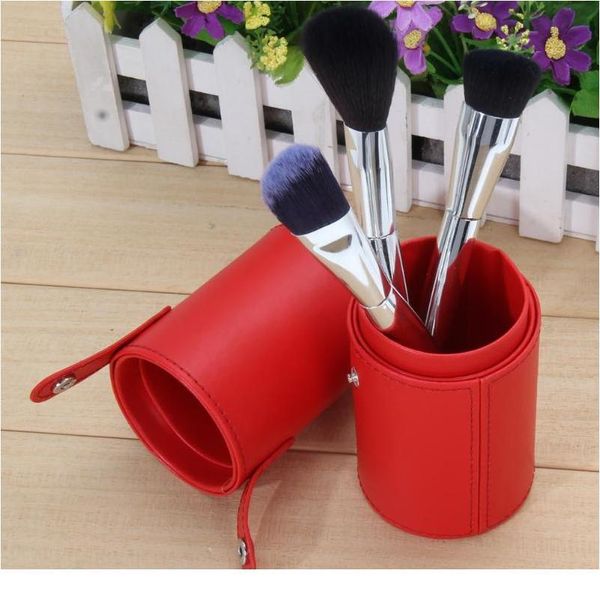 

travel pu leather cosmetic brush pen holder storage makeup empty holder t bbymjt