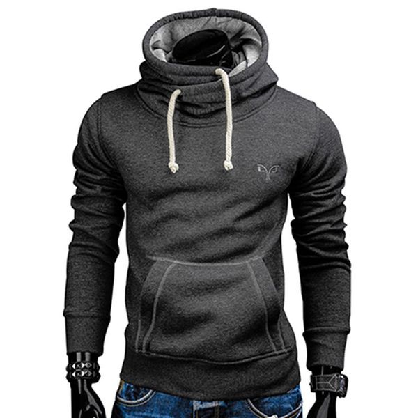 

men's hoodies & sweatshirts 2021 autumn slim hooded mens coats male casual sportswear streetwear brand clothing, Black