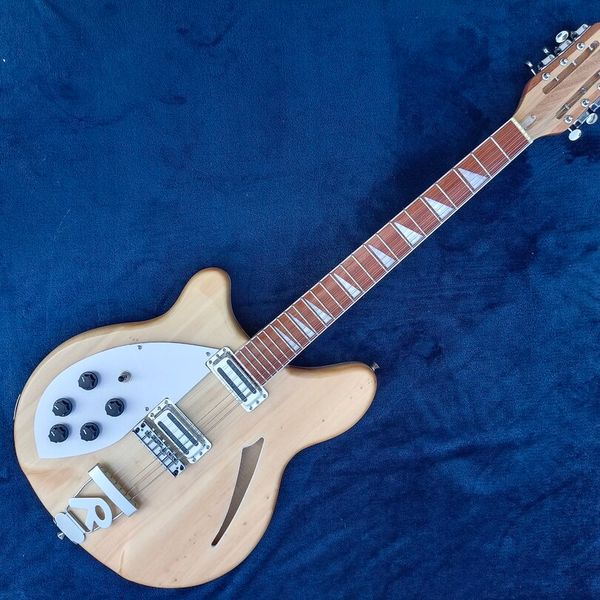

12-string 360 electric guitar with left hand, wood color paint, delivery.