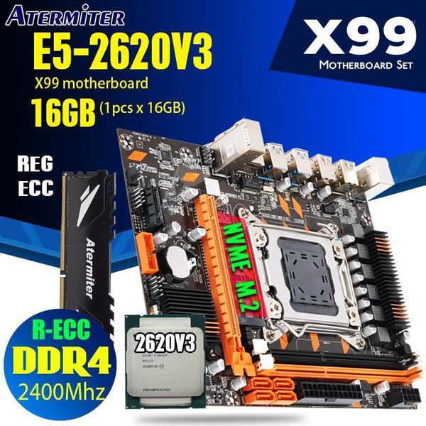 

x99 ddr4 d4 pc4 dimm motherboard combos xeon e5 2620 v3 lga2011-3 cpu 1 * 16gb = 16gb reg ecc recc ram 2400mhz memory mainboard1