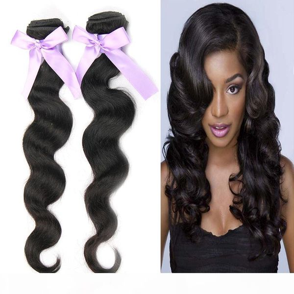 

grade 7a brazilian virgin hair body wave 3 4 bundles human weaves 100g per pack bundles wet and wavy brazilian hair, Black