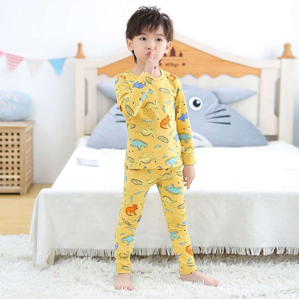 

children's cloth, autumn pants, lycra baby warm underwear set, men's and women's pure cotton pajamas, two-piece home cloth se, Blue;red