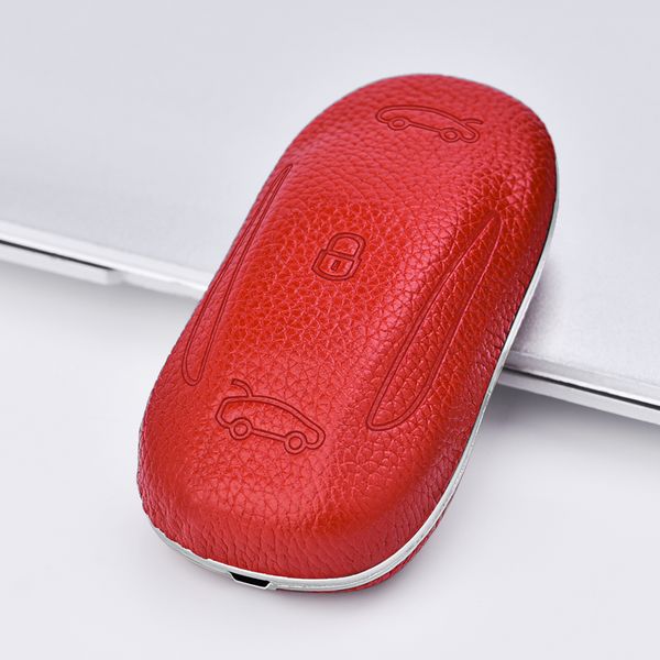 

for tesla model3 model x s car key shell buckle high-end leather key case