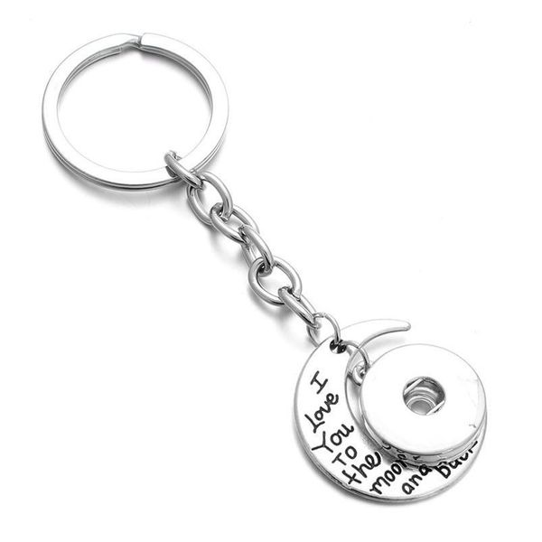

new snap jewelry 12mm 18mm metal moon snap button keychains keyring pendant for women girls gi qylwmo