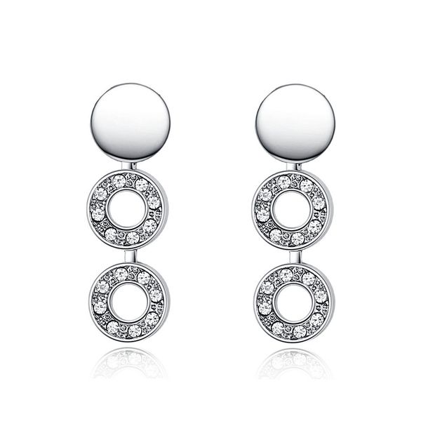 

made in china ear studs woman jewelry women earings hoop womens designer earrings 925 sterling silver female korean simplicity on594, Golden;silver
