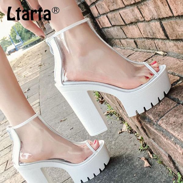 

ltarta 2021 autumn and winter classic hate sky high thick bottom waterproof platform high-heeled nightclub booties -993-1, Black
