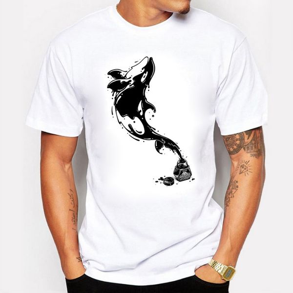 

blwhsa ink with dolphins printed t-shirts men's short sleeve o-neck tees summer swag t shirt sport hooded sweatshirt hoodie