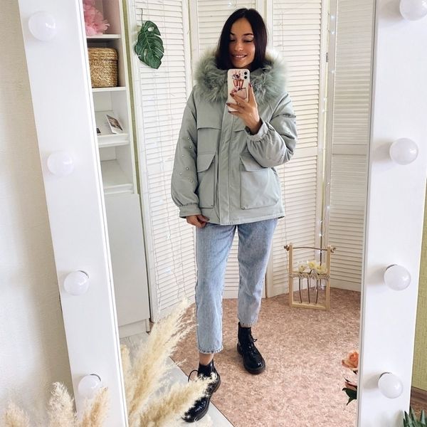 

women winter parkas new winter -30 degrees thicker women parkas jacket fashion fur collar hooded warm cotton coat jacket 201027, Black